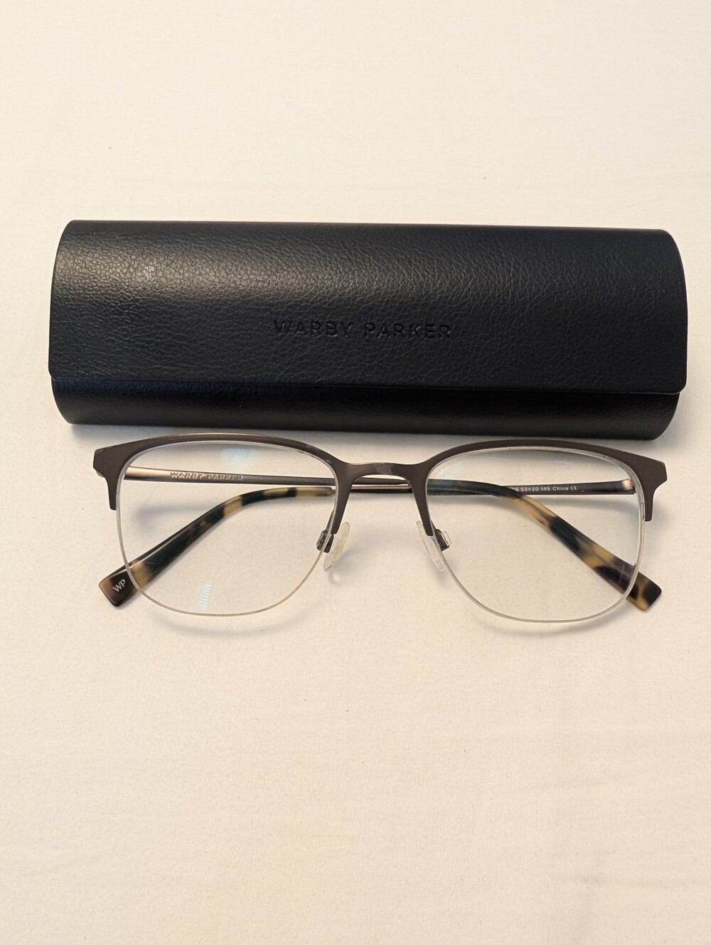 WARBY PARKER Wallis Wide Eyeglasses Frame Carbon Tortoise Shell